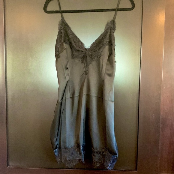 PrettyLittleThing Dresses & Skirts - Black Lace Trim Satin Bodycon Dress